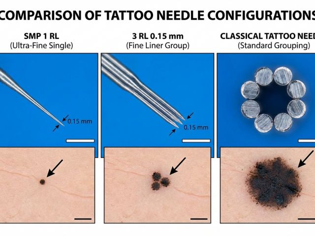 micro haar pigmentatie puntjes en naalden